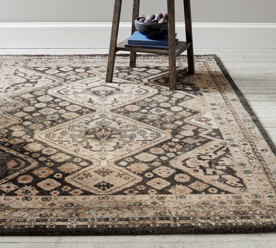 Mahalia Printed Rug Neutral Multi Pottery Barn Australia